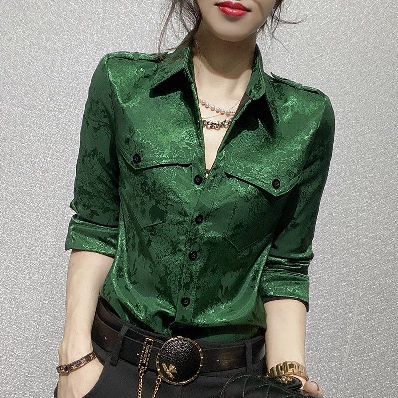 Formal Dress Female - بلوزات الإناث الربيع والخريف كامل كم