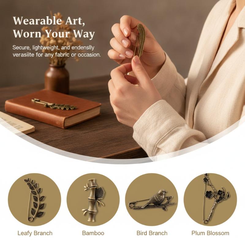 Women'S Formal Wear Cardigan - دبوس زينة عتيق من سبيكة متينة،