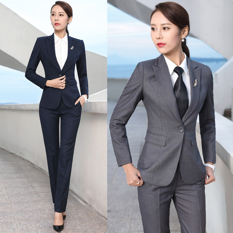 Women Formal Wear For Interview - بدلة نحيفة بأكمام طويلة ، النسخة