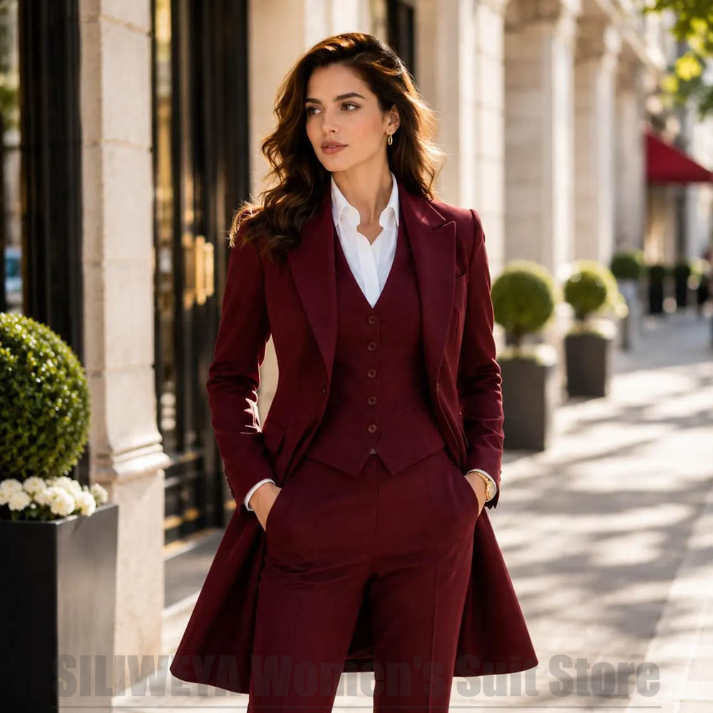 Women'S Formal Wear Pants Suit - بدلة نسائية أنيقة من 3 قطع