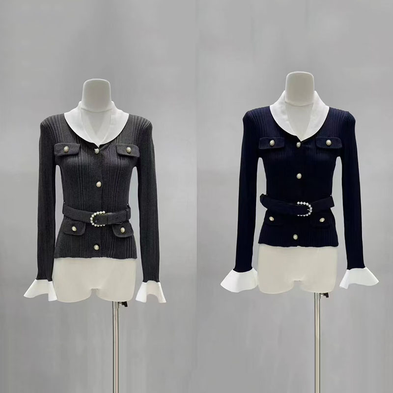 Women'S Formal Wear Cardigan - كارديجان محبوك بياقة على شكل V