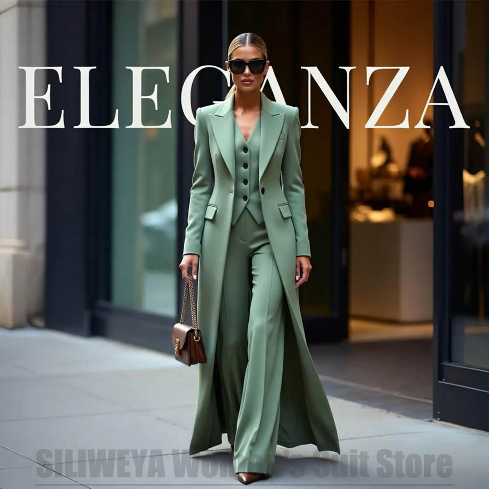 طقم بدلة نسائية أنيق من ثلاث ق - مراجعة Women'S Formal Wear Pants Suit وسعره