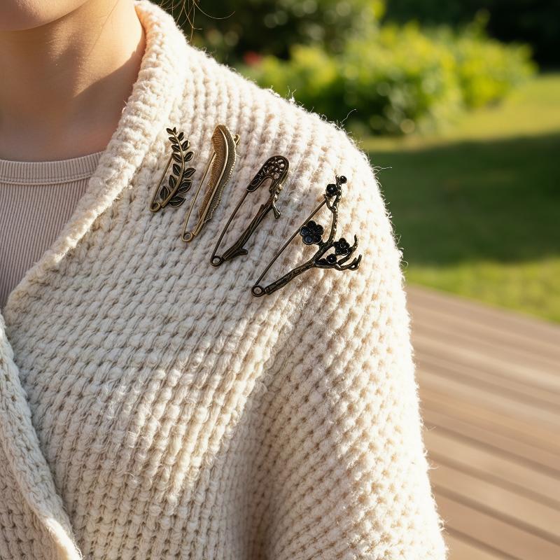 دبوس زينة عتيق من سبيكة متينة، - مراجعة Women'S Formal Wear Cardigan وسعره