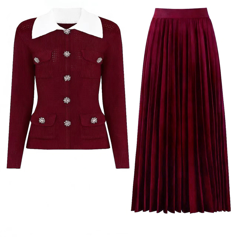 طقم نسائي من قطعتين: كارديجان  - مراجعة Women'S Formal Wear Cardigan وسعره