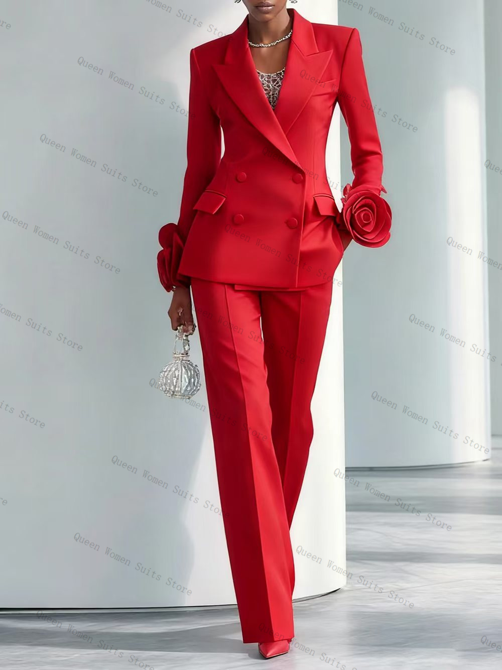 الفاخرة الأحمر المرأة البدلة م - مراجعة Women'S Formal Wear Tuxedo وسعره