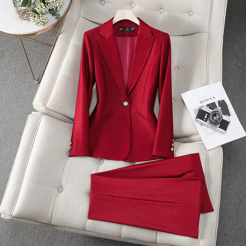 مكتب السيدات بدلة بناطيل رسمية - مراجعة Women Formal Wear With Black Blazer وسعره