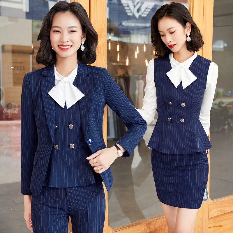 بدلات عمل رسمية مخططة على المو - مراجعة Women Formal Wear For Interview وسعره