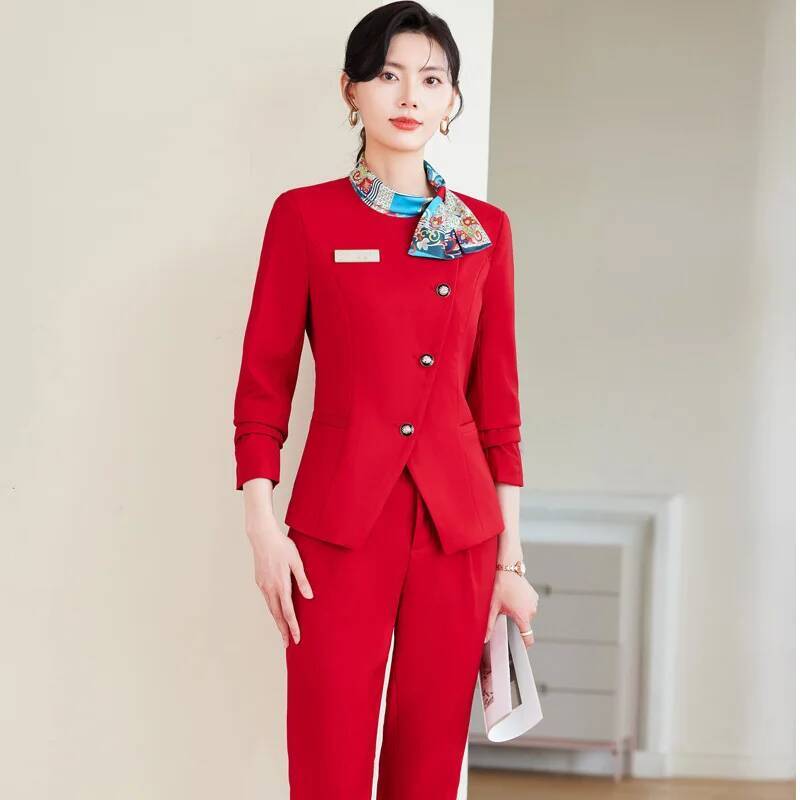 حجم كبير أنماط رسمية أنيقة الس - مراجعة Women'S Formal Wear Pants Suit وسعره