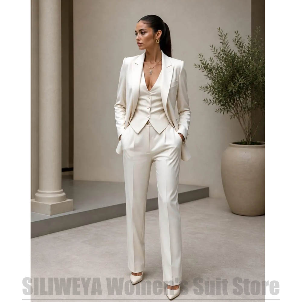 طقم بدلة نسائية من 3 قطع: بليز - مراجعة Women'S Formal Wear Pants Suit وسعره